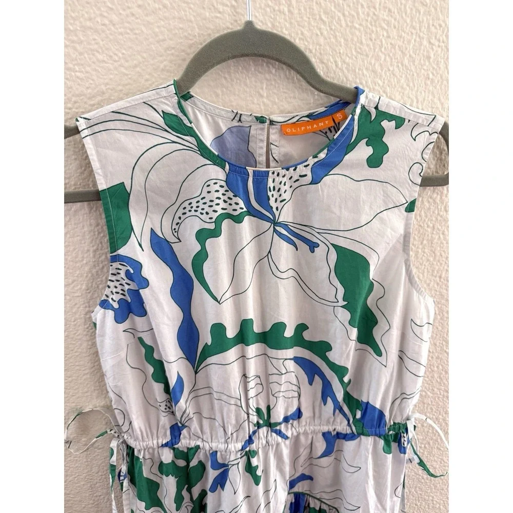 $348 OLIPHANT Sleeveless Piped Maxi Dress Orchid Green Tuckernuck CURRENT Sz S - Picture 4 of 10